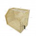 FixtureDisplays® Donation Box Fundraising Church Tithes Offering Building Fund with Lock and Keys, Made from Particle Board Wood Rustic Box Clear Cover 13.9